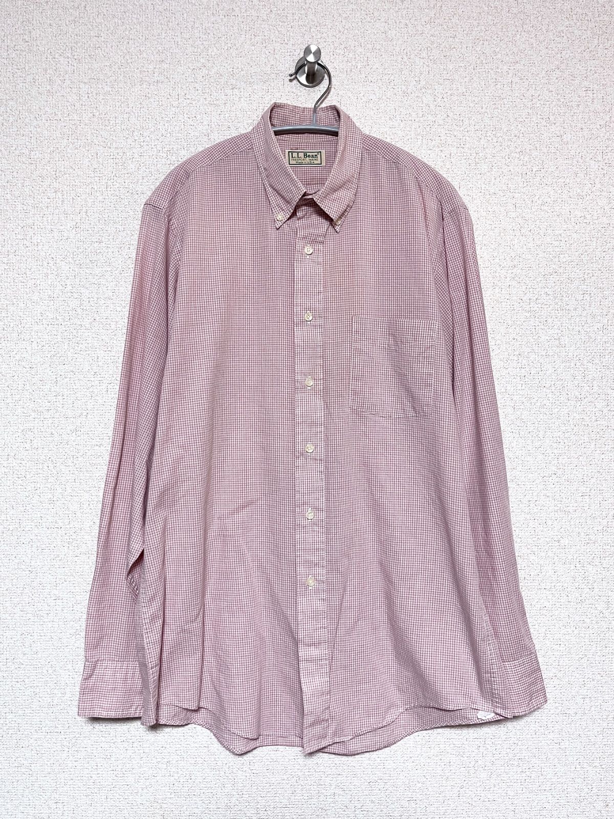 L.L.Bean】80-90s USA製 L/S ギンガムチェックシャツ llbean