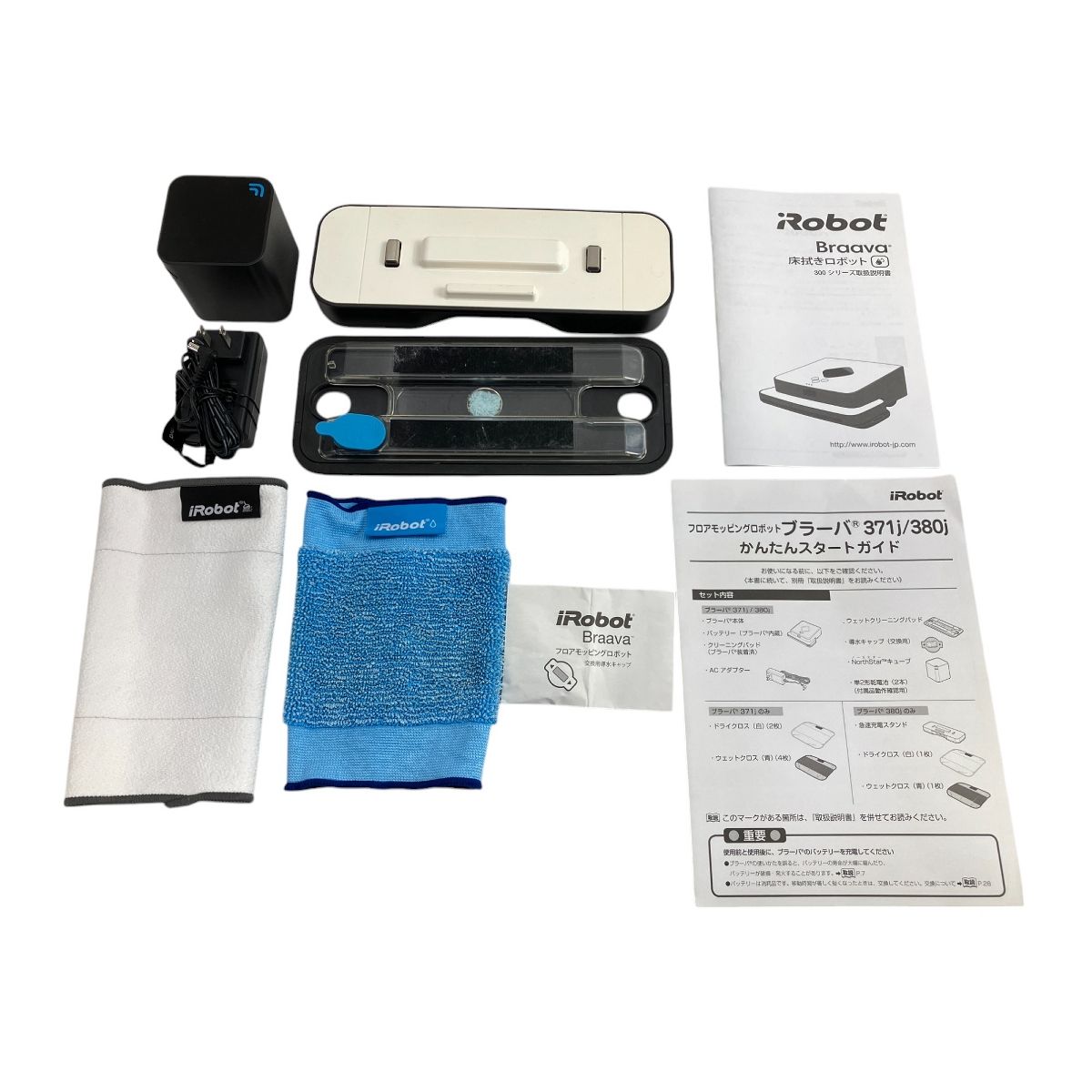 未使用　iRobot Braava 390j 本体と付属品 アイロボット ブラーバ 付属品説明書付き ブラーバ 390J Braava アイ
