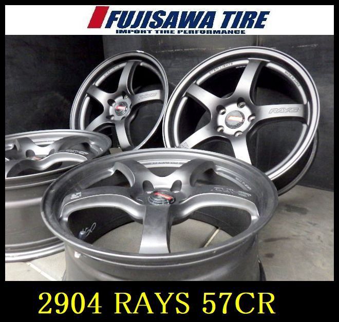 2904 A▲送料無料▲RAYS Gram Lights 57CR▲18x8.5J 5穴 PCD114.3 50◆4本