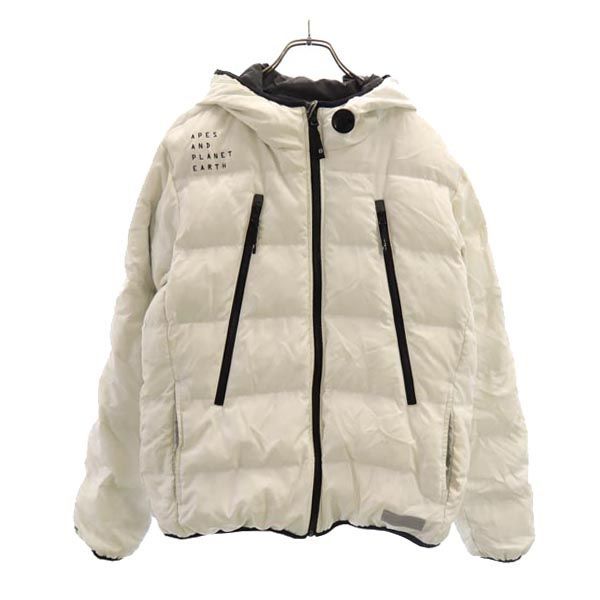 エーエイプ リバーシブル ダウンジャケット XL ホワイト系 AAPE A 