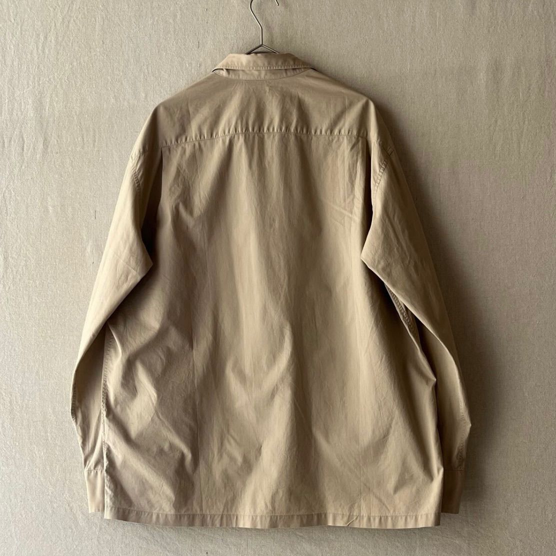 定価3.3万円 19ss UNUSED スキッパー シャツ / 2 コットン ベージュ