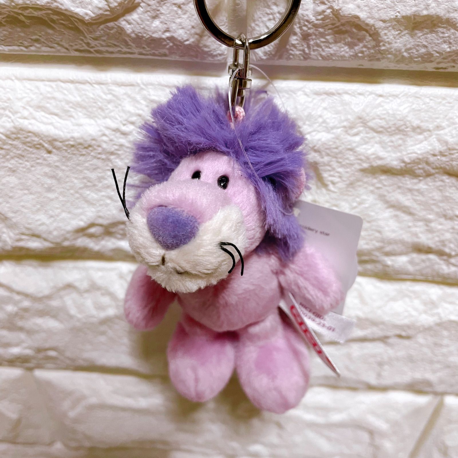 紫色のライオンぬいぐるみ NICI ニキ ぬいぐるみキーリング パープル ライオン 紫 プラザ限定