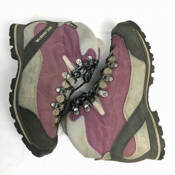 SCARPA スカルパ 登山 トレッキングシューズ グレー×ワイン サイズ 38 