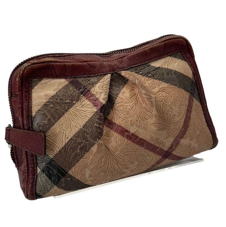 未使用　バーバリーポーチ　ノバチェック BURBERRY - バーバリー ノバチェック ハンドバッグ 化粧ポーチ