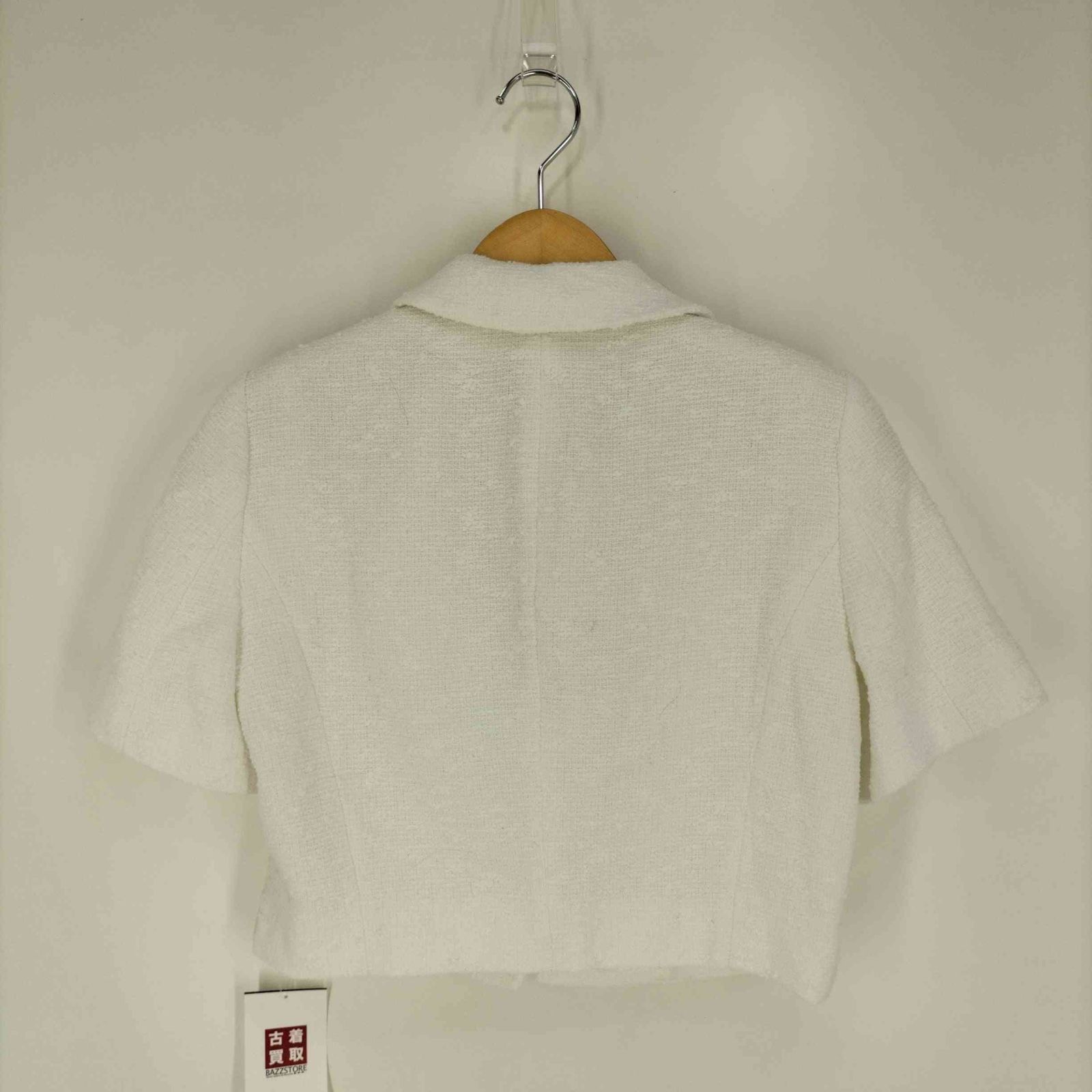 【完売品】ZARA アイボリー ツイード ジャケット L 極美品】ZARA ジャケット ツイードジャケット ホワイト Lサイズ