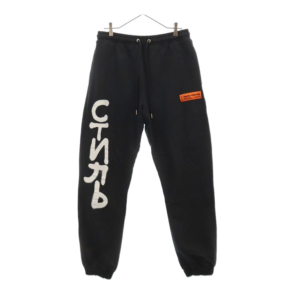 HERON PRESTON (ヘロンプレストン) ロゴ スウェットパンツ ジョガーパンツ HMCH008S20809030 ブラック -