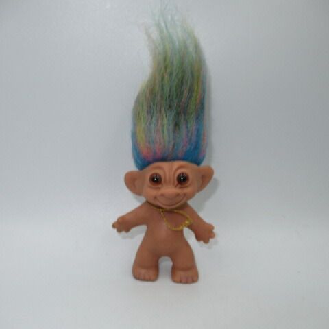 60's70'sビンテージTROLLSTROLLトロール人形フィギュアオールドレインボー1品限り