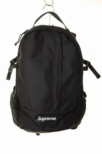 シュプリーム SUPREME 18SS BACKPACK BLACK バックパック リュック ブラック ブランド古着ベクトル AA ▲250627
