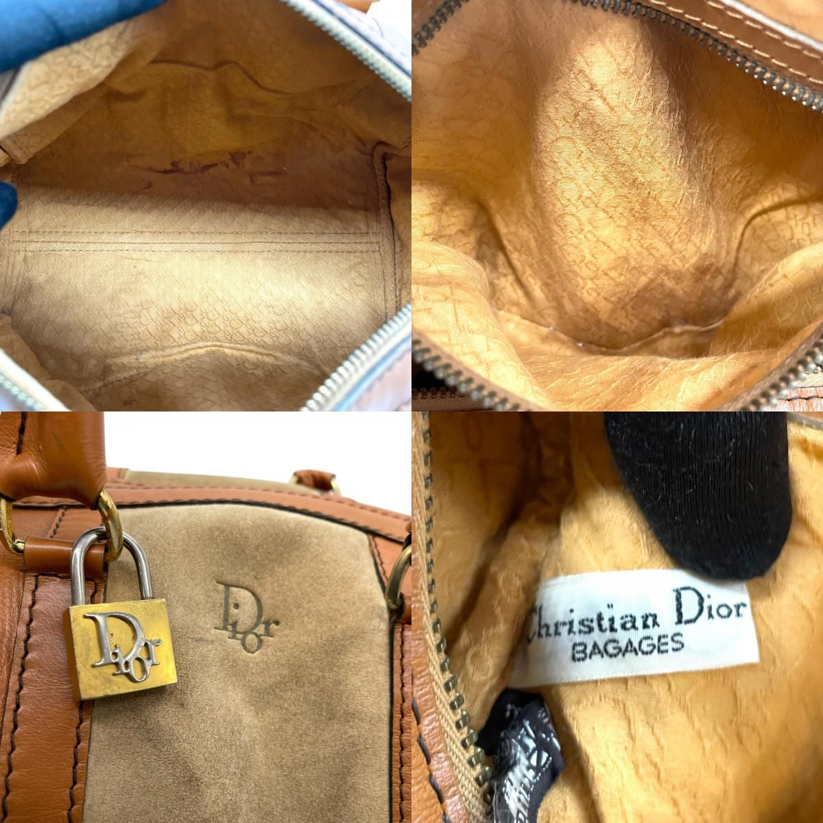 Dior ディオール ハンドバッグ ミニボストンバッグ スエード レザー 