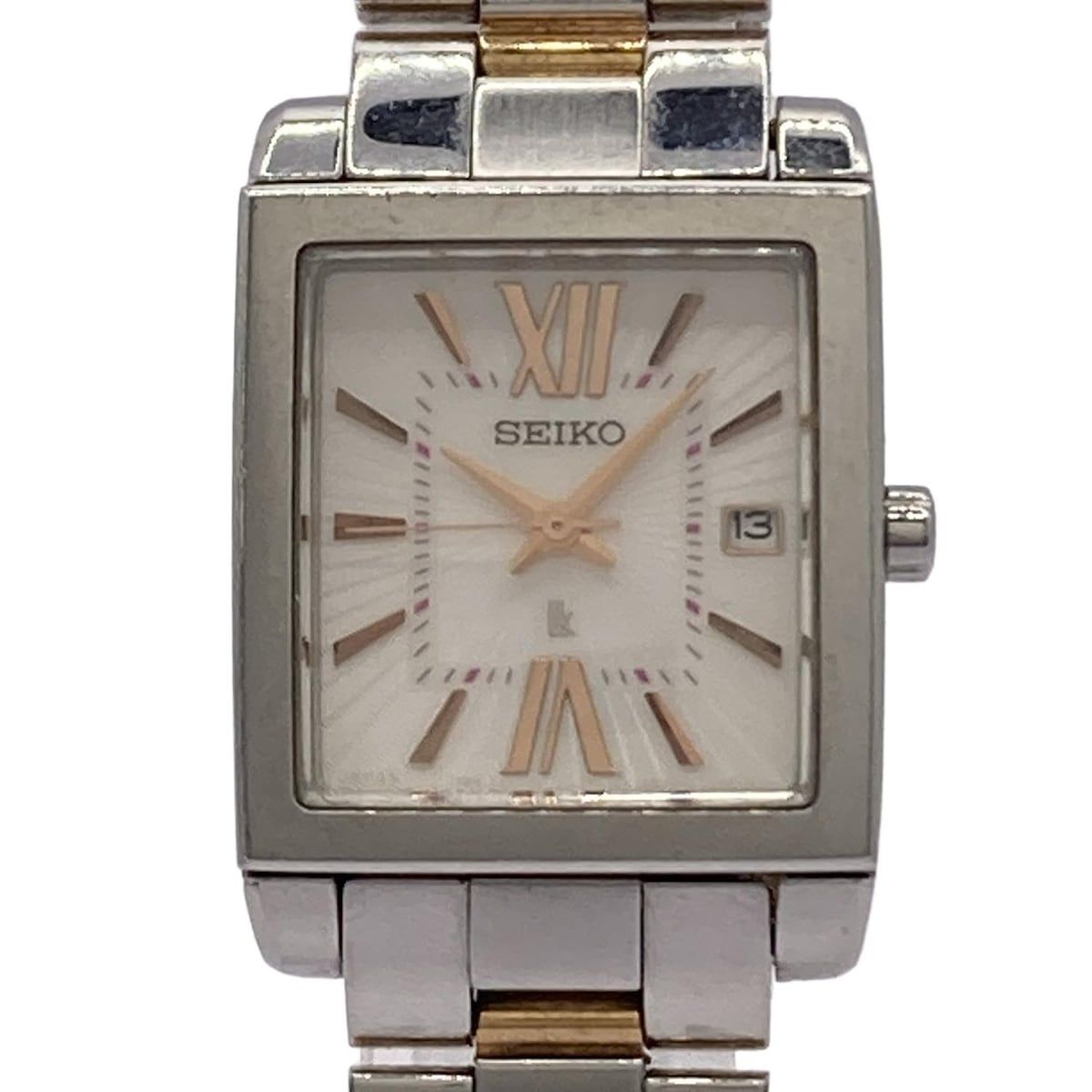 値下げ中❗️セイコールキア腕時計SEIKO LUKIAレディース7N82パープル セイコー ルキア 7N82-0620 ラウンド シルバー パープル 3針