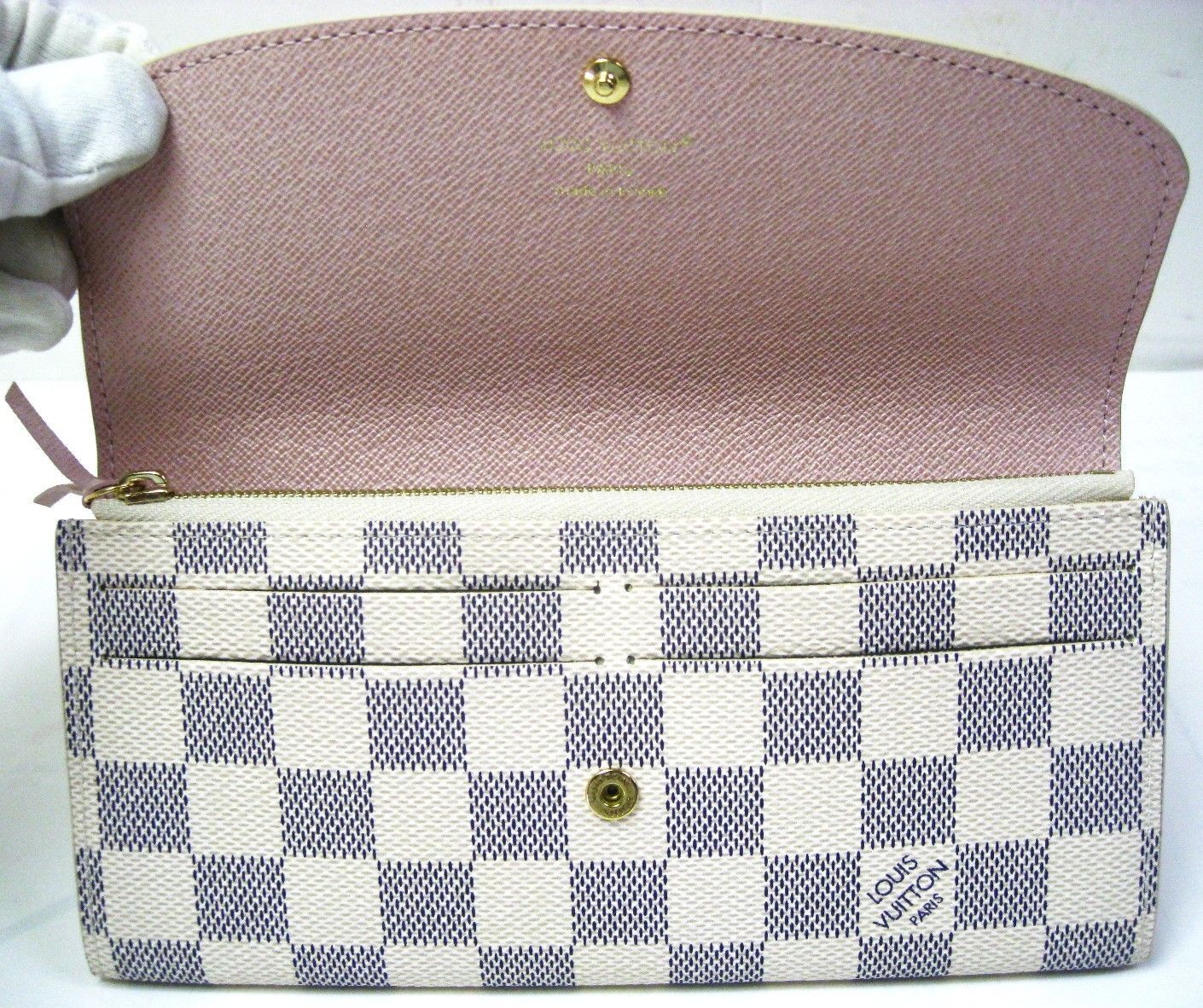 ほぼ未使用 ルイヴィトン ダミエ アズール ポルトフォイユ エミリー  