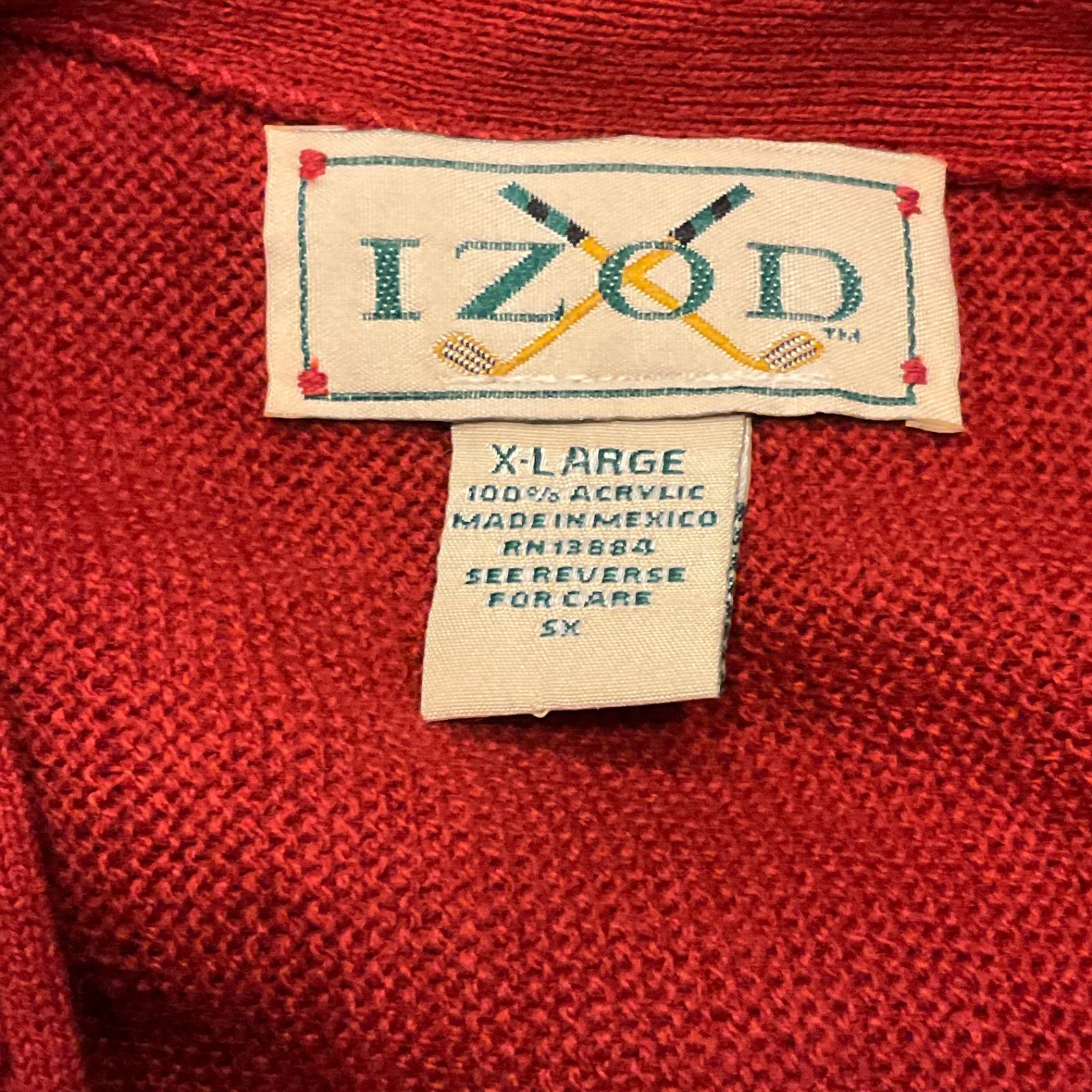 IZOD LACOSTE ラコステ ワンポイントロゴ刺繍 アクリル ニット