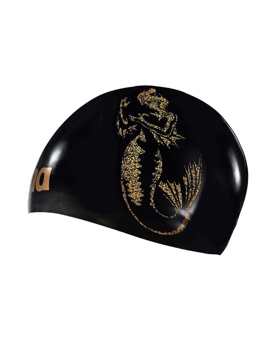 Arena 50th Anniversary Signature Collection ジェシカ ロング ユニ 大人用 Pro II 成形シリコン スイムキャップ トレーニングとレース用 FINA承認済み フリーサイズ ブラック， 0068 [ジェシカロング]