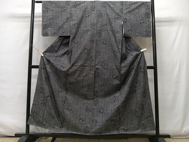 はまかみや様 平和屋着物□本場大島紬 7マルキ 吉祥花文 正絹 逸品 CAAV2688ev