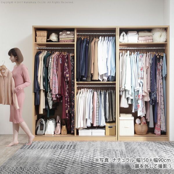 ワードローブ クローゼット 引き戸 ルーバー引き戸 大容量クローゼット 〔アネモネ〕 幅90cm ロッカー タンス 壁面収納 衣類収納 収納 整理 服 洋服 衣類 省スペース ハンガーラック クローゼットハンガー 除湿