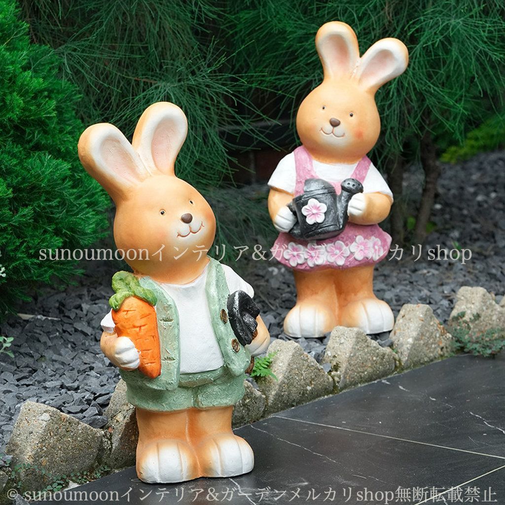 ラビット アニマル ガーデンインテリア 庭の装飾 ガーデン うさぎ ガーデンオブジェ 兎 ガーデニング 雑貨 ウサギ インテリア おしゃれ ガーデンオーナメント ガーデン雑貨 置物 お洒落 酸化マグネシウム 8-14