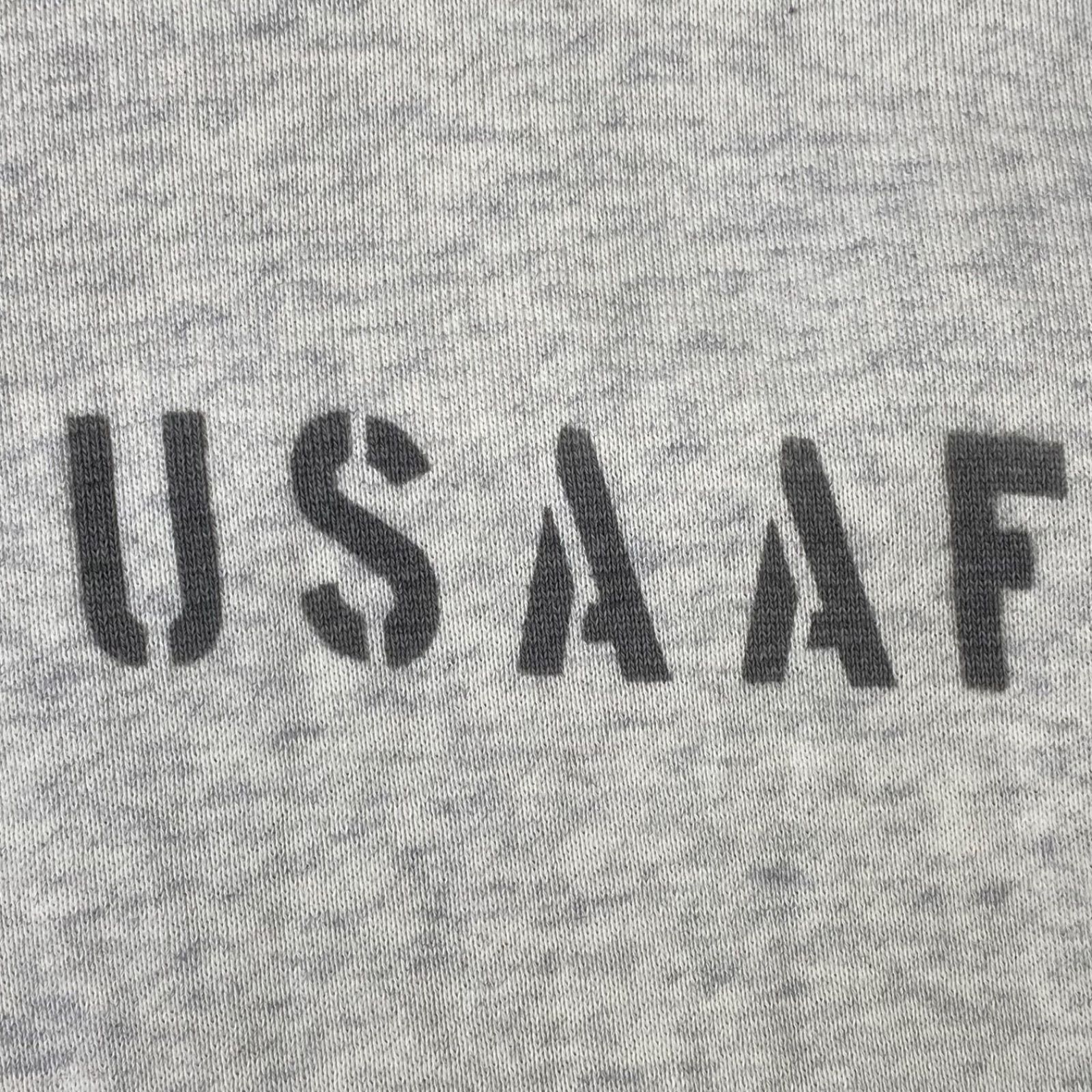 チャンピオン　ランナーズタグ　ランタグ ステンシル　バックプリント Champion チャンピオン USSAF ステンシル 両V 長リブ スウェット