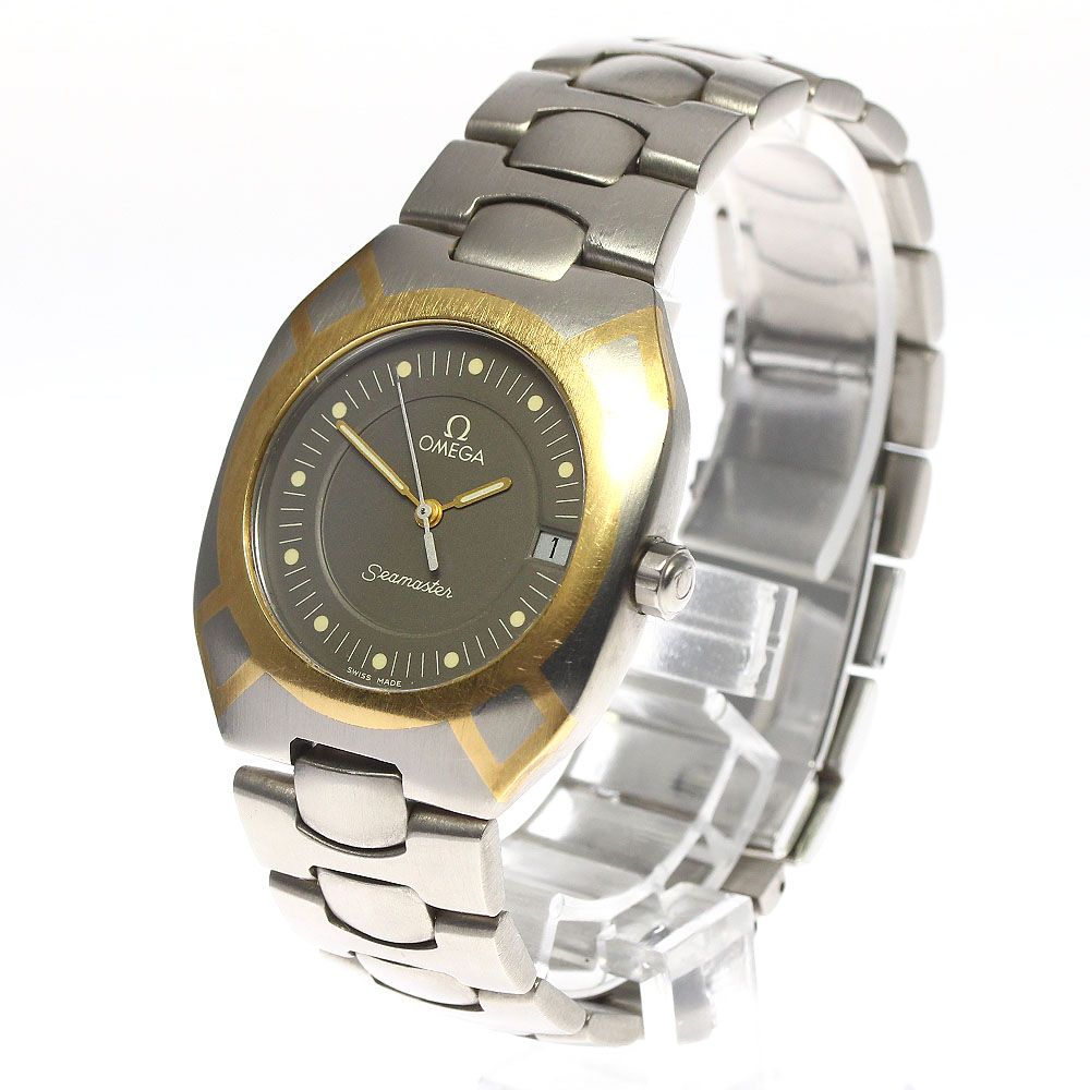 オメガOMEGA シーマスター ポラリス デイト　クォーツ 楽天市場】美品 オメガ シーマスター ポラリス デイト コンビ SS
