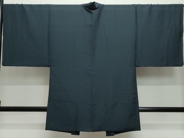 平和屋着物○男性 紬 アンサンブル 桔梗鼠色 正絹 逸品 AAAX0138np