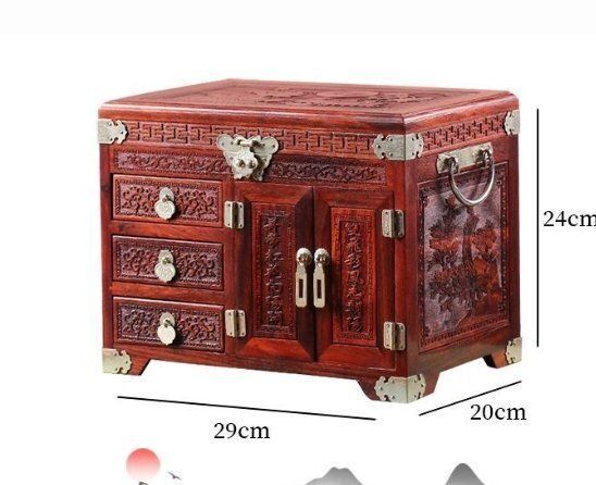 ボックスロック付きレトロ収納ボックス