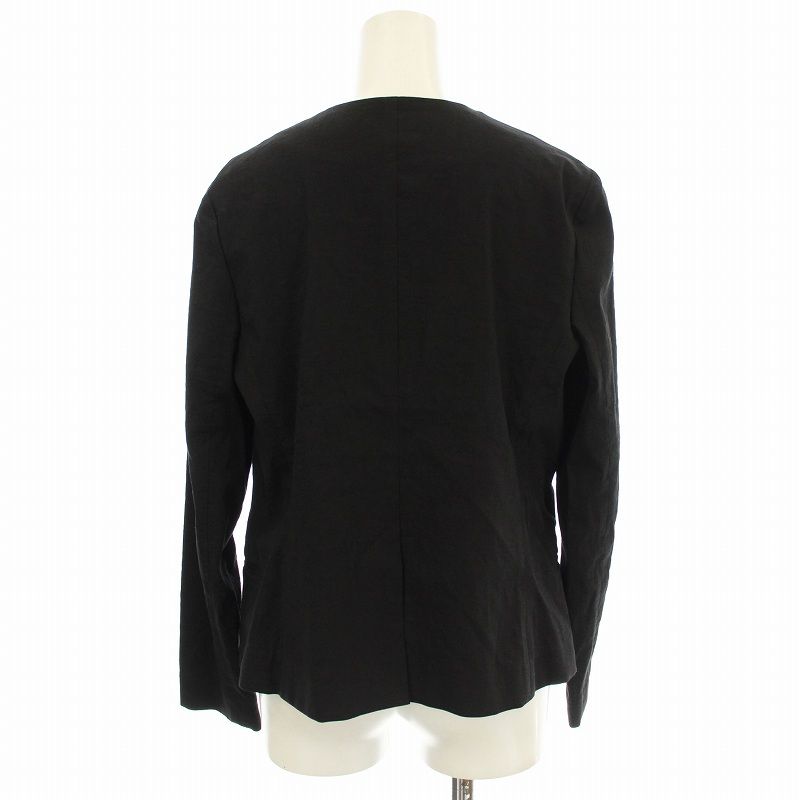 theory セオリー ノーカラージャケット ブラック size2 楽天市場】【中古】theory ノーカラージャケット 01-9904203