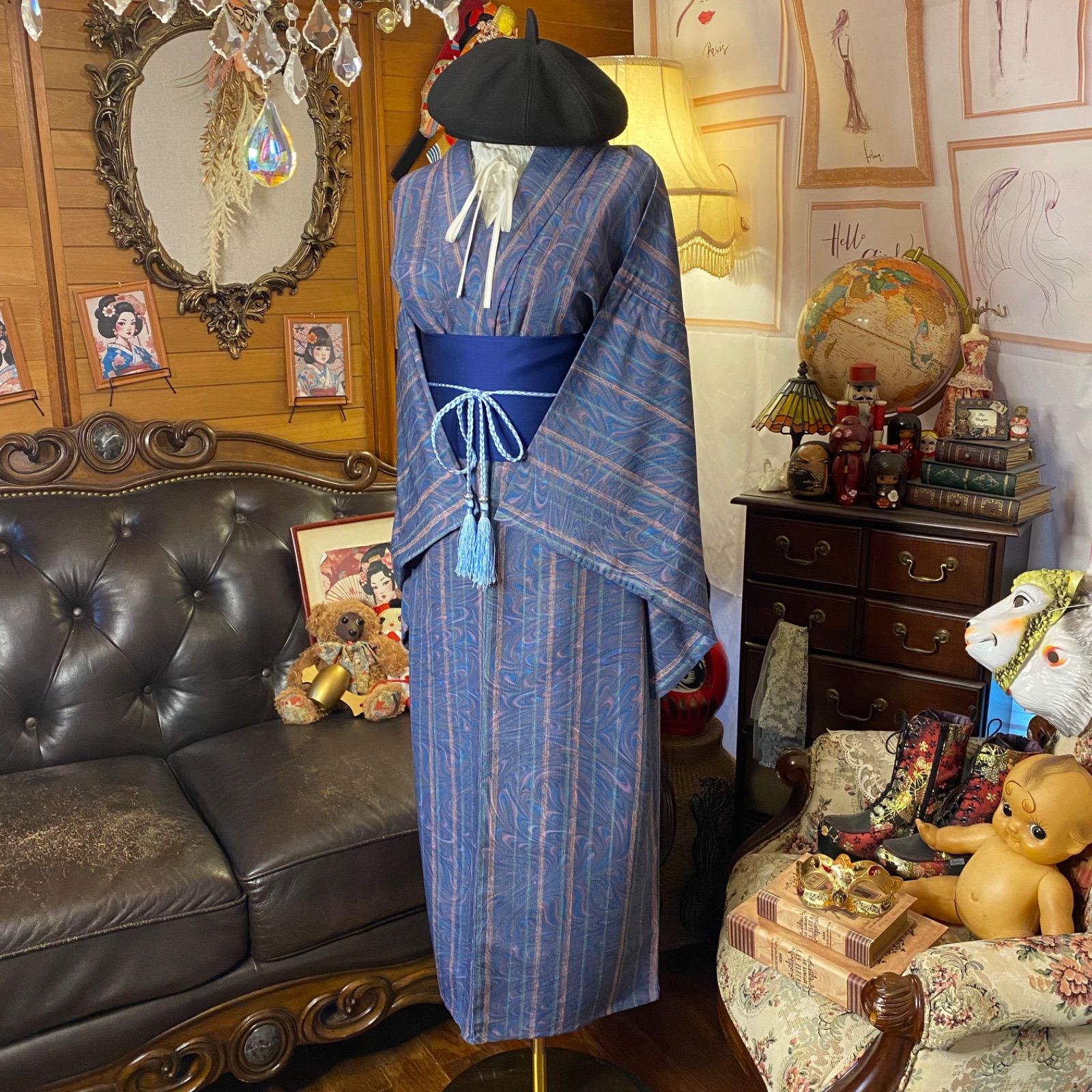 着物リメイクワンピース3503 3c3dcafbb80bb8515f160a10fdd99f