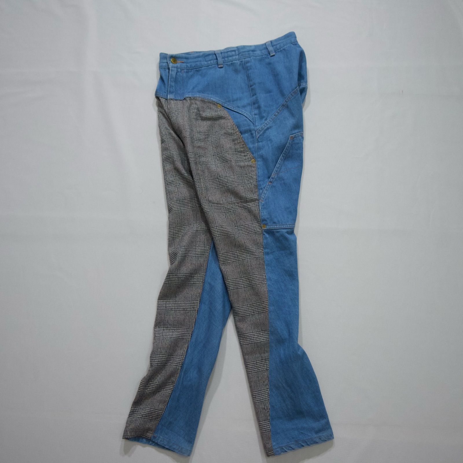 10s (2010) Spring mercibeaucoup Glencheck Switching Saruel Denim 2010年 春 メルシーボーク グレンチェック  切替 サルエル デニム