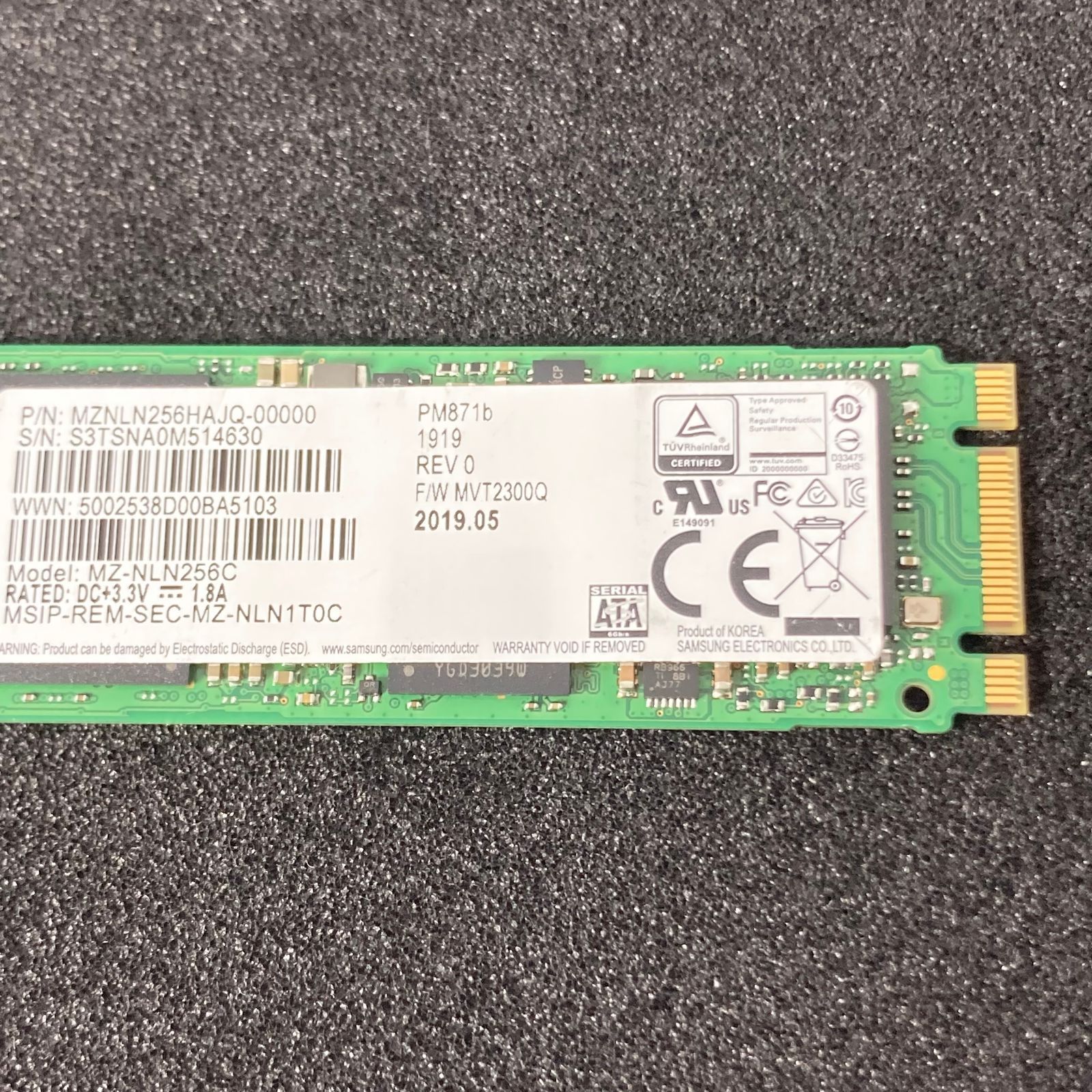 SAMSUNG M.2 SATA SSD 2280 256GB | MZNLN256HAJQ-00000 | samsung【473】 - メルカリ