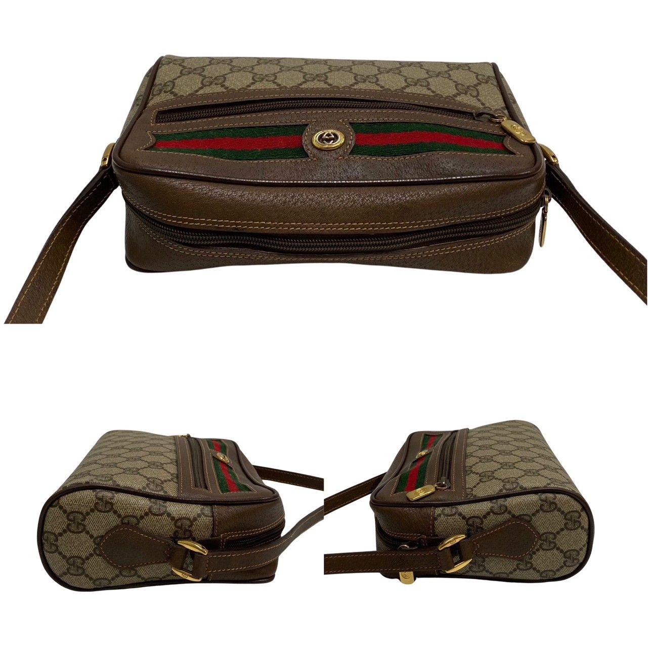 極 美品 GUCCI オールドグッチ グッチ ヴィンテージ シェリーライン GG 