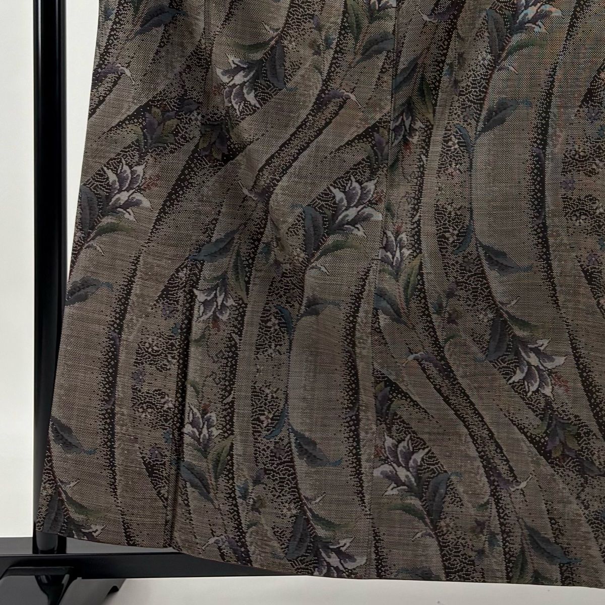 正絹 やまと誂製 袷 本場大島紬 純泥染 証紙付 トールサイズ 極美