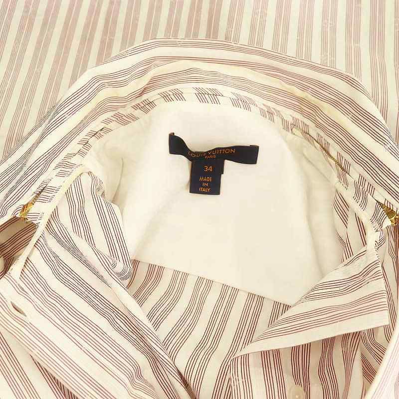 ルイヴィトン LOUIS VUITTON RW212WDR3FLB 20SS モノグラム ストライプ 2WAY ブラウス ボウタイ 34 赤 白 /MI ■OS レディース ルイヴィトン LOUIS VUITTON RW212WDR3FLB 20SS モノグラム