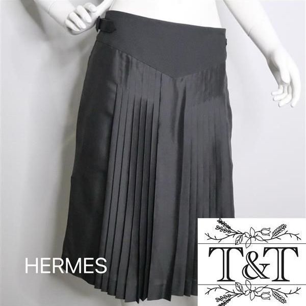 ◎正規品 Hermès エルメス フランス製 プリーツスカート