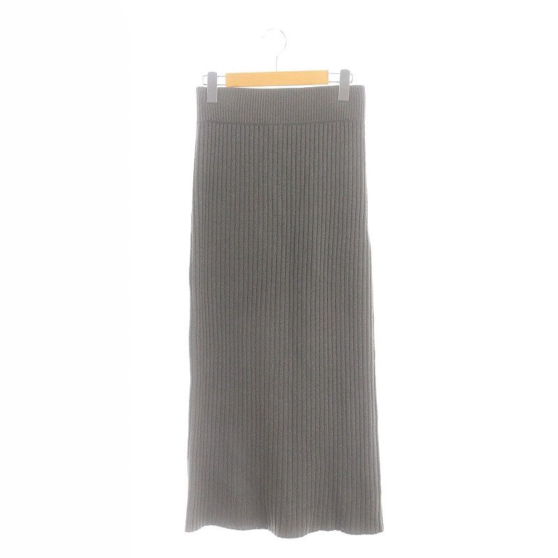 カシミヤ100✨ドゥーズィエムクラス　cariaggi　リブニット　スカート カシミヤ100✨ドゥーズィエムクラスcariaggiリブニットスカート