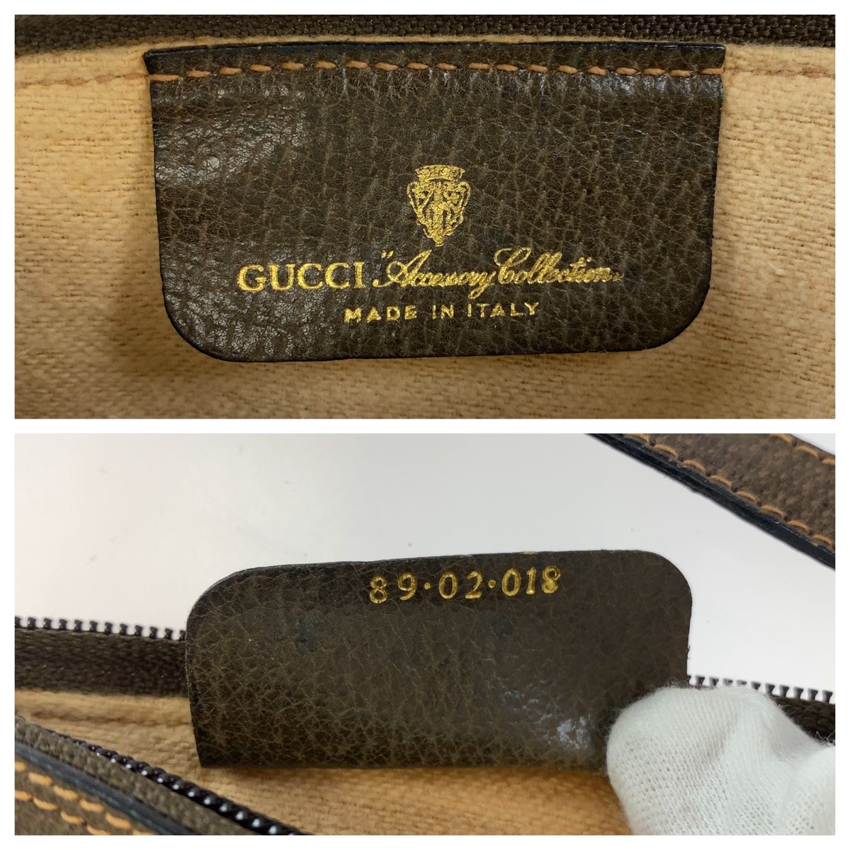 美品 グッチ ヴィンテージ オールドグッチ シェリーライン ブラウン GG