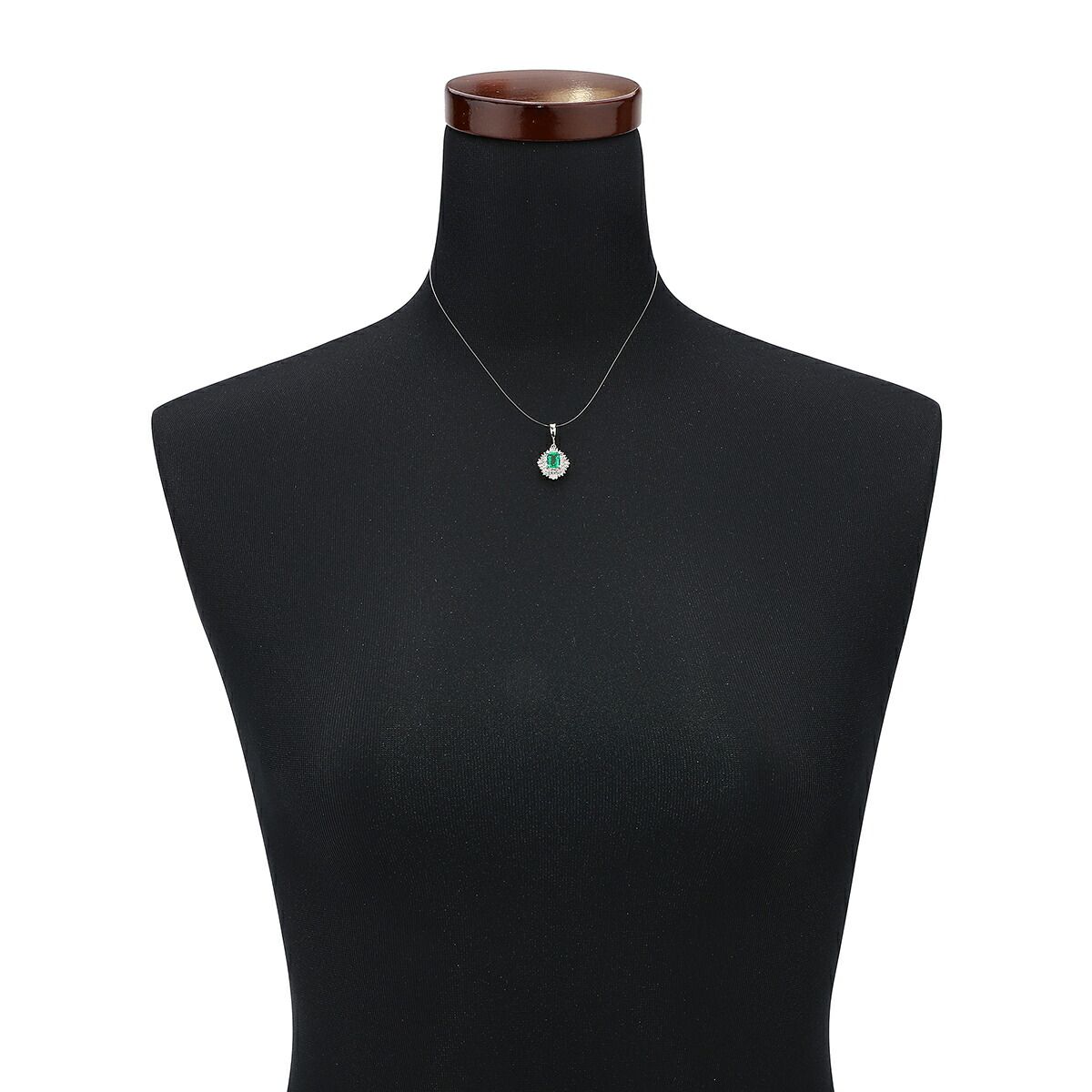 ペンダントトップ エメラルド 0.82ct ダイヤモンド 0.45ct Pt900 中古  