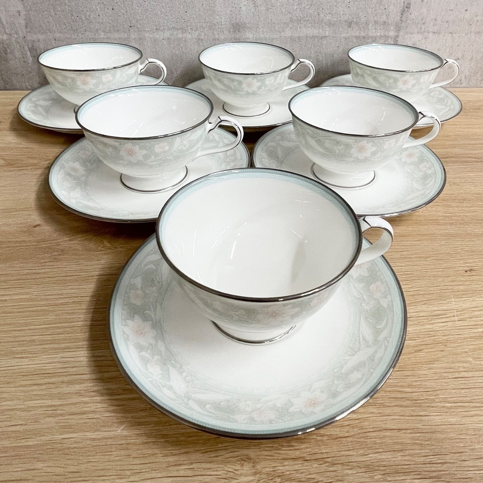 Noritake ノリタケ フェアモント カップ&ソーサー 6客セット 花柄