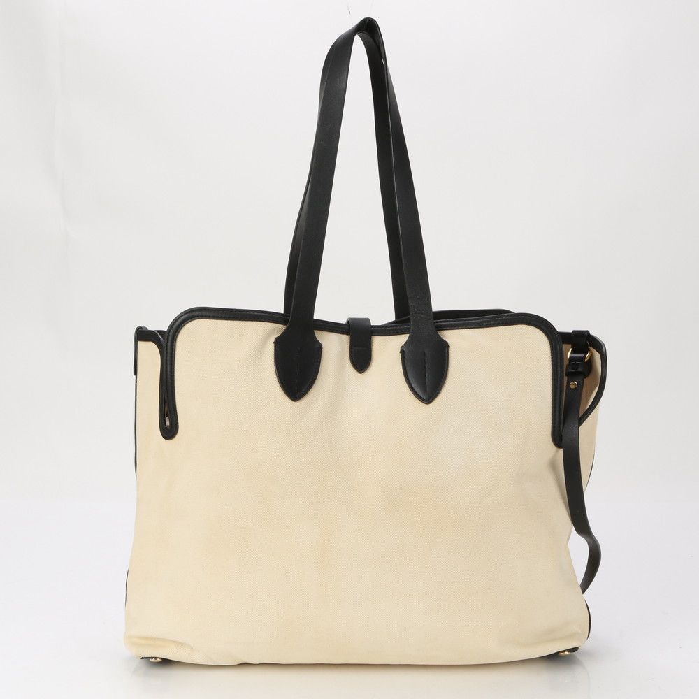 極美品 バーバリー ポーチ付 ソフトベルト レザー キャンバス トート 