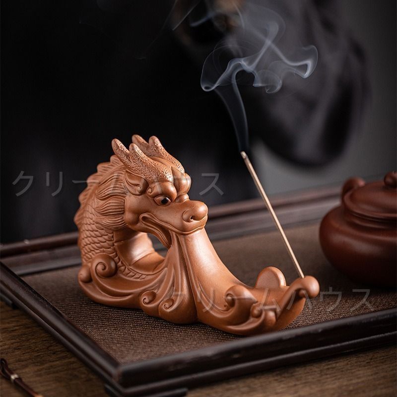 香炉　線香立　置物　器　龍 新品?未使用】 お香立て 龍 竜 お香 線香 線香立て ドラゴン