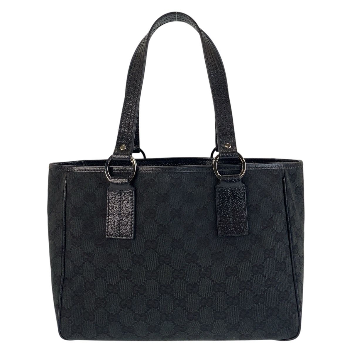 GUCCI】グッチ トートバッグ ショルダーバッグ グレー 黒 ブラック
