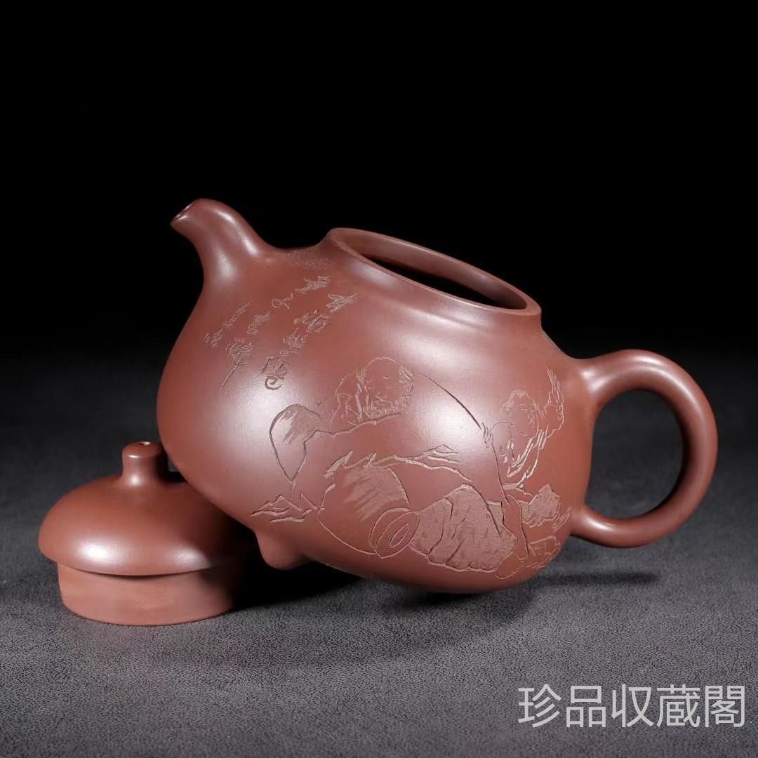 珍品] 宜興紫砂壺 急須 新品 投げれ