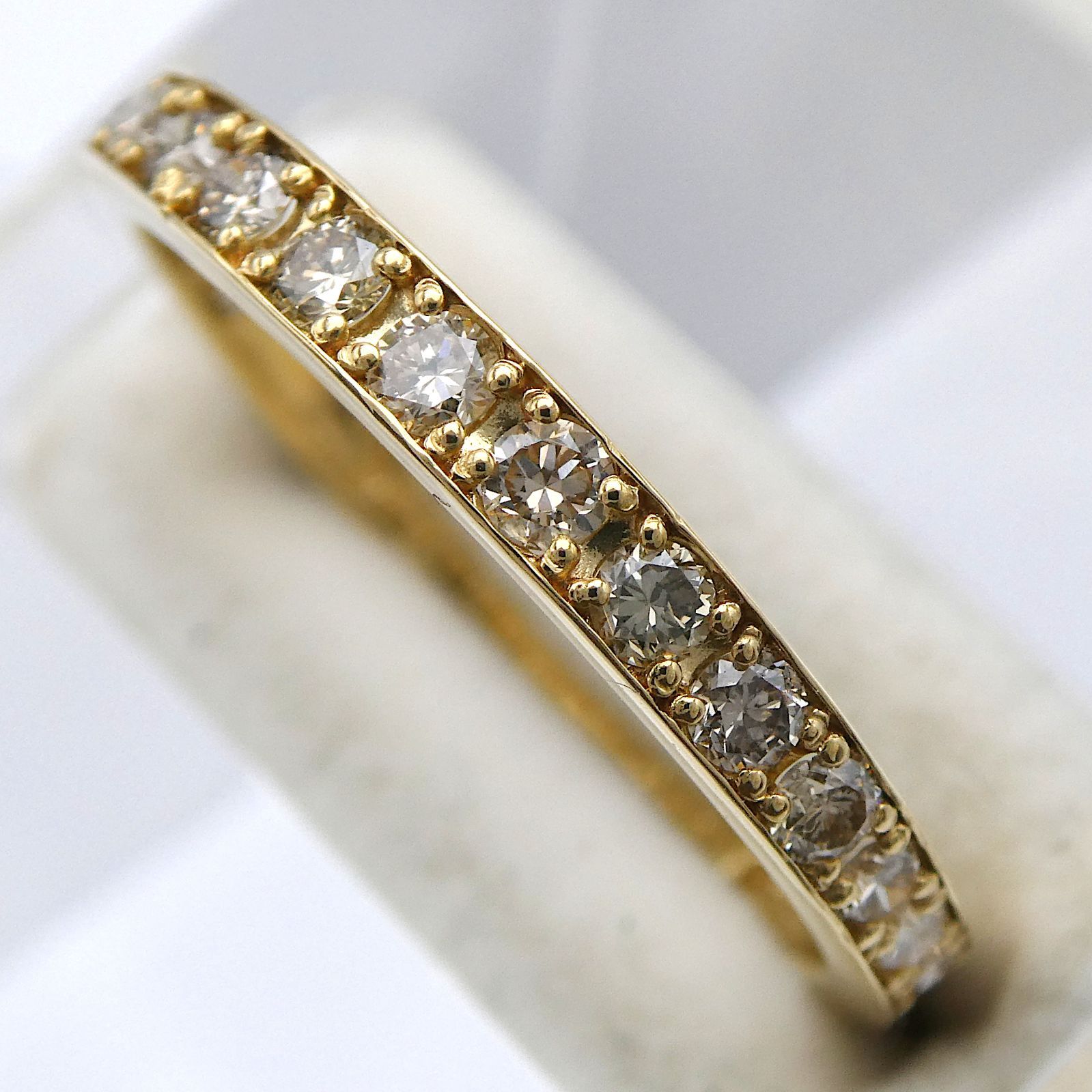 リング K18 ダイヤモンド0.50ct 17号 ハーフダイヤ以上 - メルカリ
