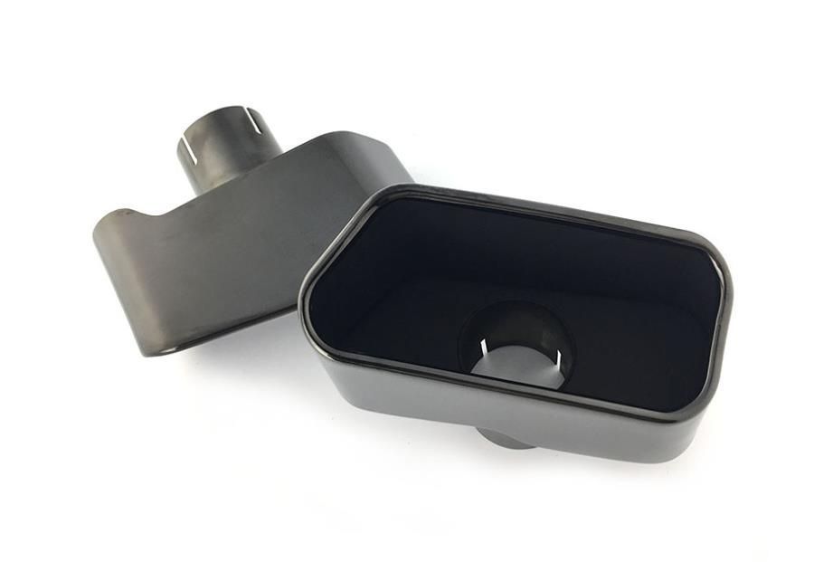 BMW 5シリーズ F10 方口改装マフラーカッター チタン黒 左右セット BRIGHTFACE_UK