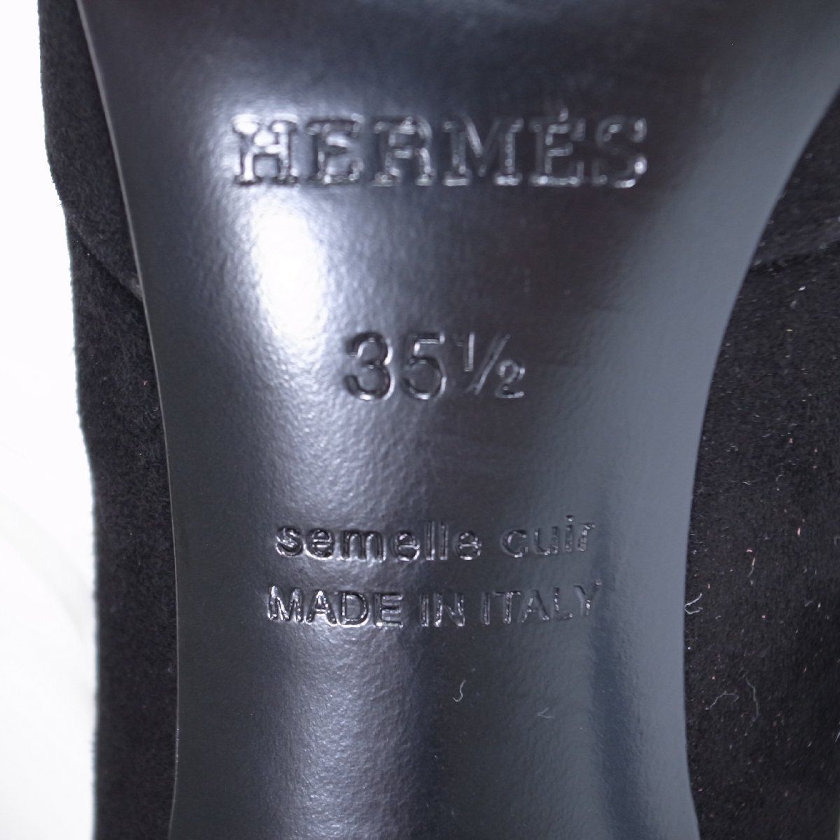 エルメス　パンプス 黒　スウェード　35   1/2 HERMES エルメス スエード パンプス ブラック 35 1/2 - メルカリ