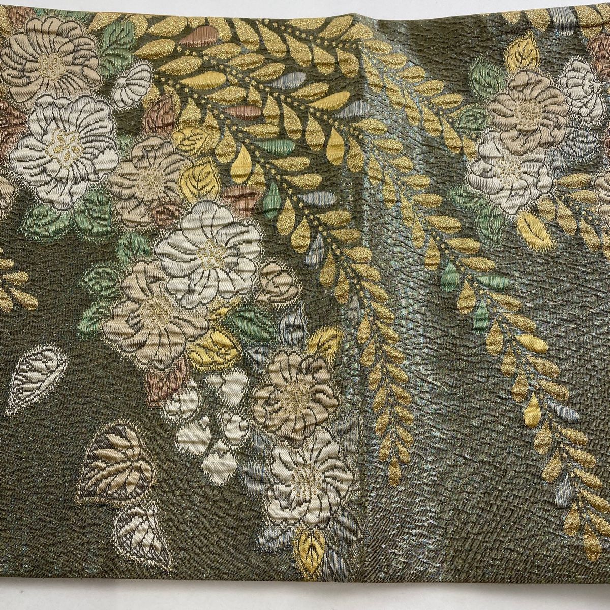 袋帯 六通 花菱 花唐草 金糸 エレガント 逸品 楽天市場】平和屋着物□六通柄袋帯 唐織 七宝花菱文 金銀糸 逸品