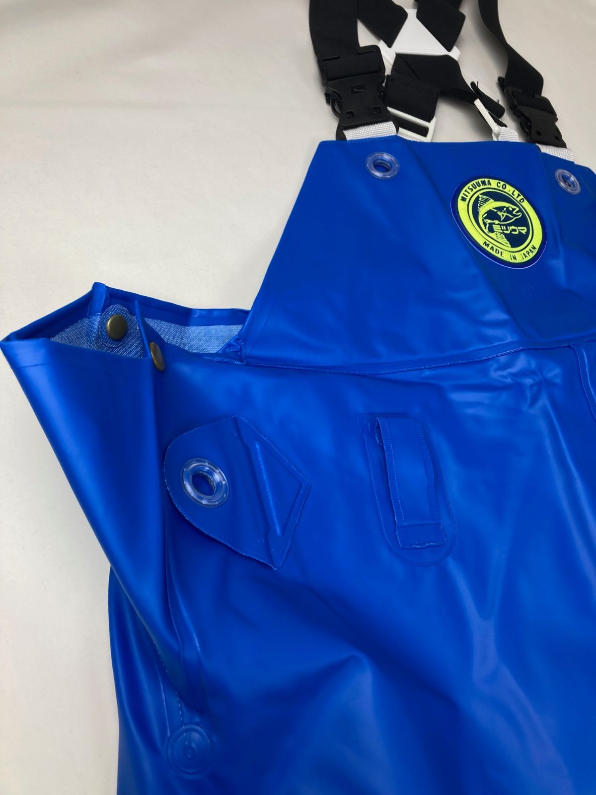 水産合羽 胸付ズボン Mサイズ ミツウマ シーピープル 漁師カッパ 日本