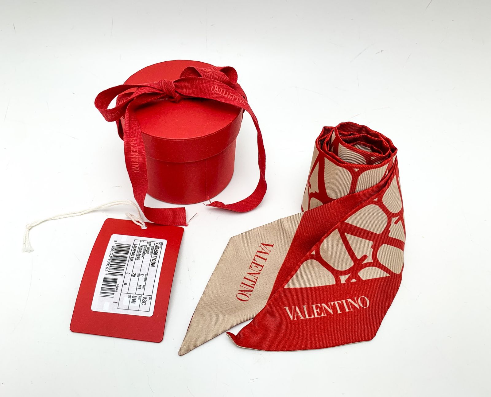 VALENTINO ヴァレンティノ ベージュ/レッド トワル イコノグラフ