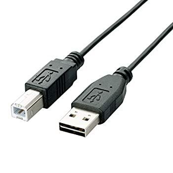 【中古-非常に良い】 エレコム USBケーブル 【B】 USB2.0 (USB A オス to USB B オス) リバーシブルコネクタ 2m ブラック U2C-DB20BK