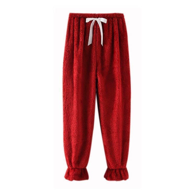 ルームパンツ レディース もこもこ ロング パンツ 可愛い