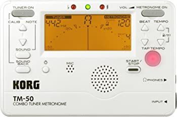 【】【非常に良い】KORG チューナー/メトロノーム TM-50 PW パールホワイト