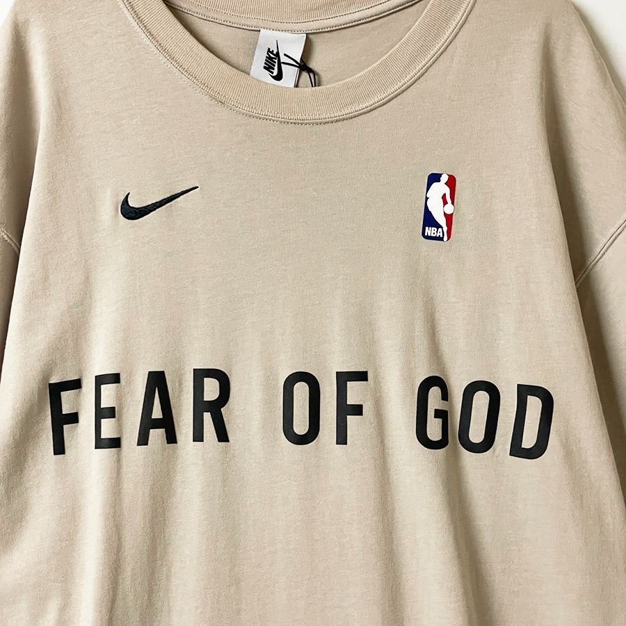 【新品 未着用】NIKE × FEAR OF GOD ウォームアップTシャツ ナイキ フィアオブゴッド オートミール ベージュ S